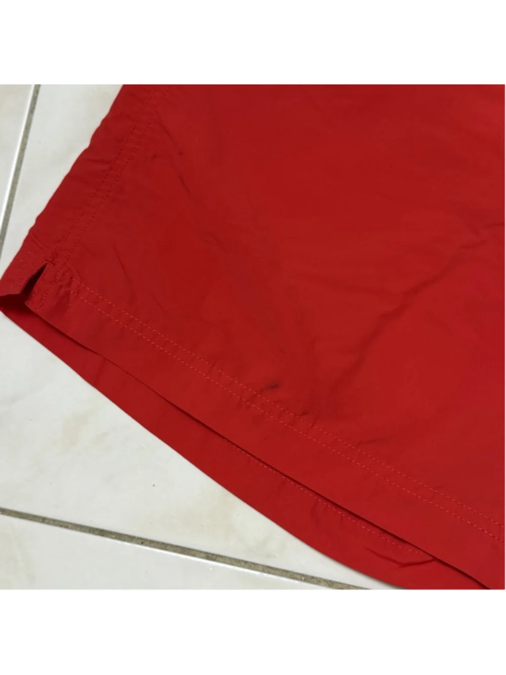 Orlebar Brown Bulldog Swim Trunks Mens 36 Adjustable Red 5” Inseam *SPOTS*